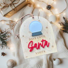 Load image into Gallery viewer, Days Until Santa Countdown Ornament – Maple Wood with Acrylic Letters