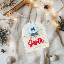 Load image into Gallery viewer, Days Until Santa Countdown Ornament – Maple Wood with Acrylic Letters