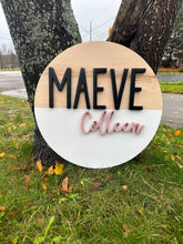 Load image into Gallery viewer, Personalized Two-Tone Name Sign