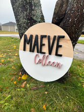 Load image into Gallery viewer, Personalized Two-Tone Name Sign