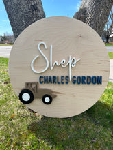 Load image into Gallery viewer, Personalized Tractor Name Sign