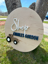 Load image into Gallery viewer, Personalized Tractor Name Sign
