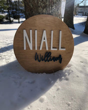 Load image into Gallery viewer, Name Sign Plain for Nursery or Child's Room