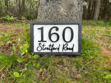 Load image into Gallery viewer, Herringbone Address Sign Rectangular
