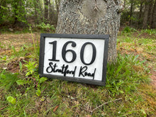 Load image into Gallery viewer, Herringbone Address Sign Rectangular