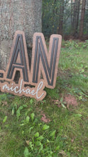 Load and play video in Gallery viewer, Custom Wooden Name Sign Cutout