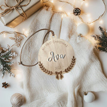 Load image into Gallery viewer, Personalized My First Christmas Ornament - 3D Wreath Design
