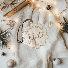 Load image into Gallery viewer, Personalized My First Christmas Ornament - Flower Shape
