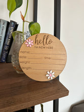Load image into Gallery viewer, Hello I&#39;m New Here - Birth Announcement Daisies
