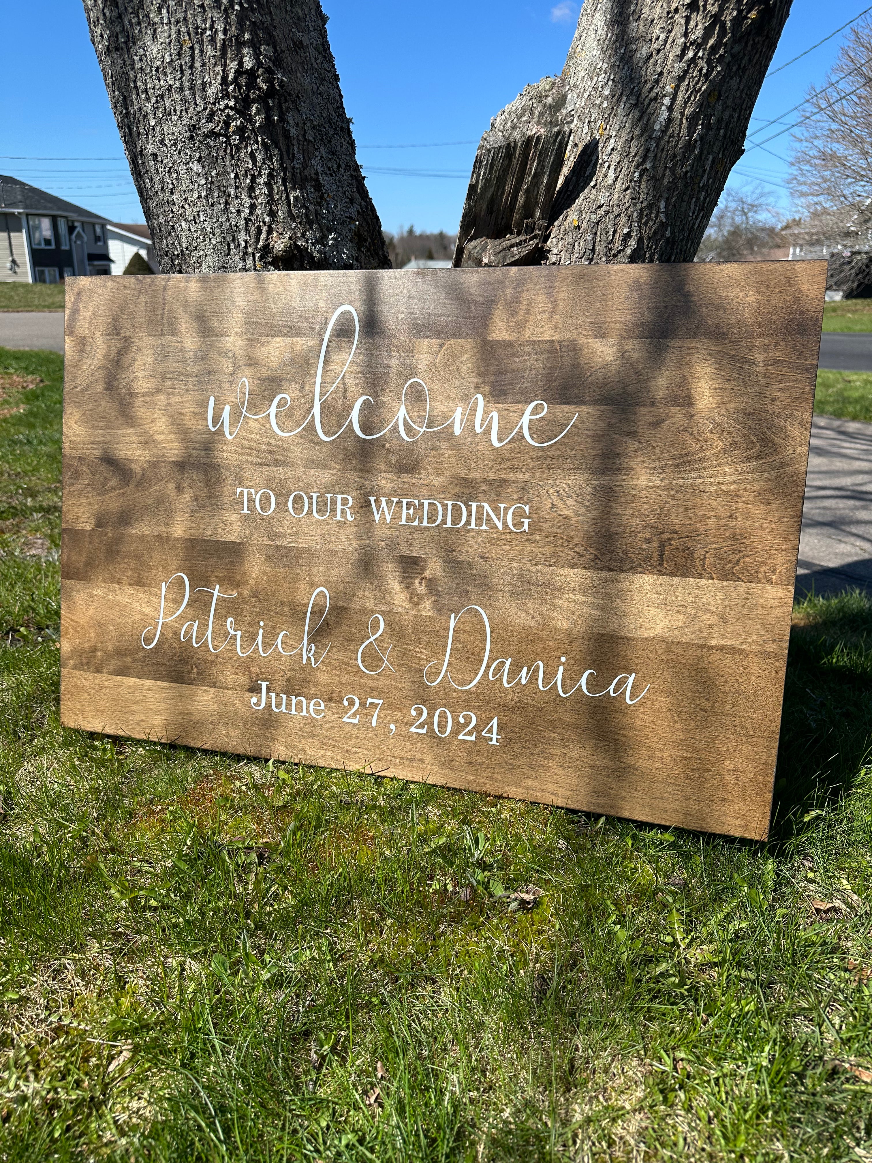 Wedding Welcome Sign Rental - Stained – DS Designs PEI